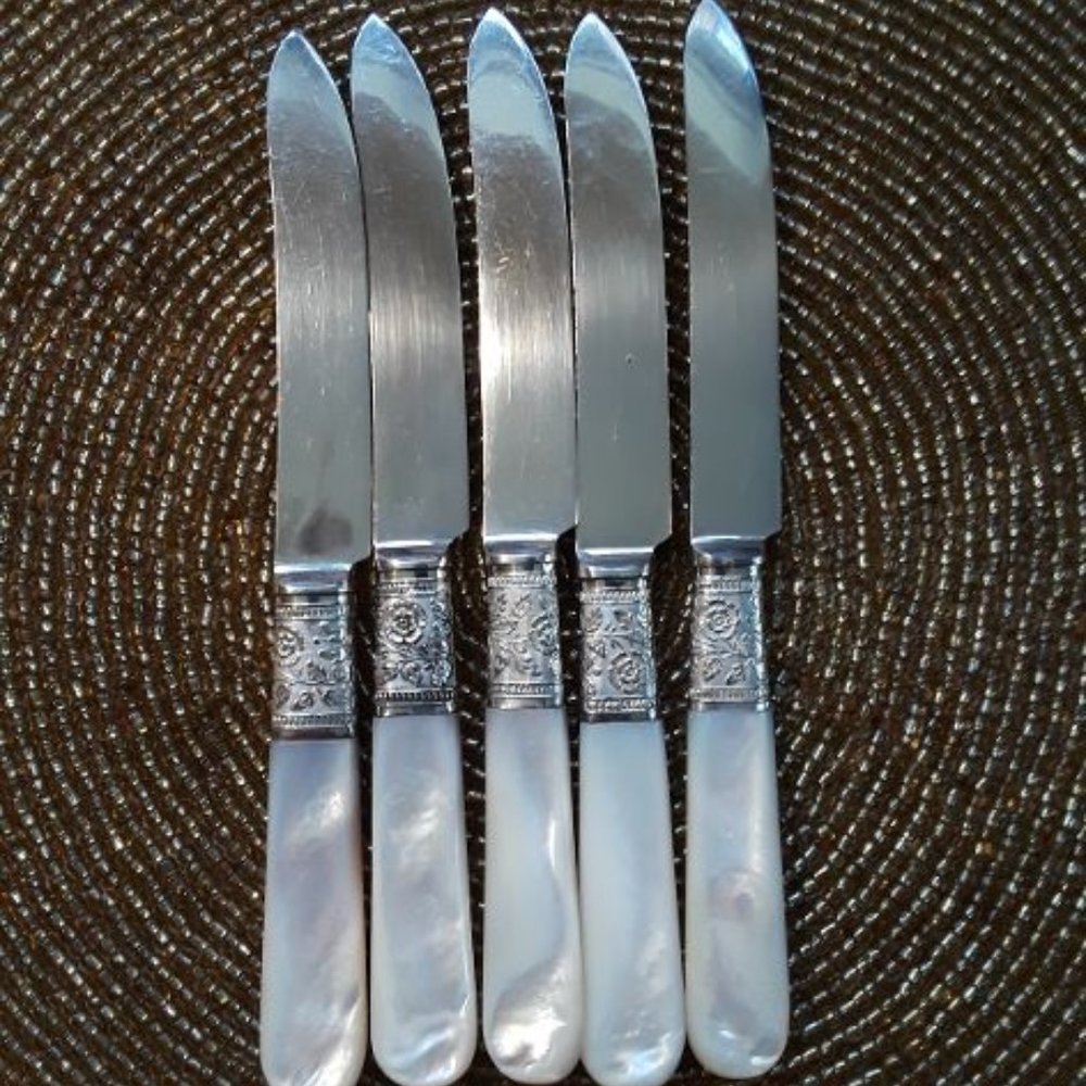 Antique LANDERS FRARY & CLARK, fruit knife set - Picture 2 of 6